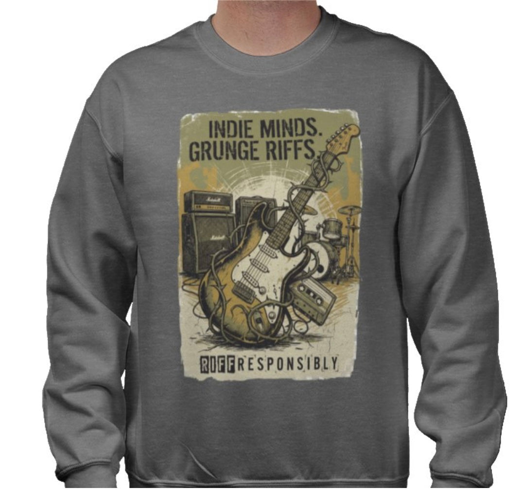 Riff Responsibly | Indie Minds Grunge Riffs Sweatshirt