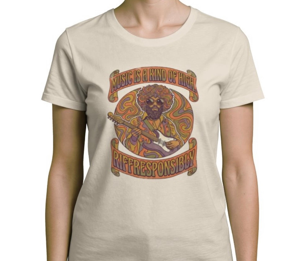 Riff Responsibly | Music Is A Kind Of High T-Shirt Women