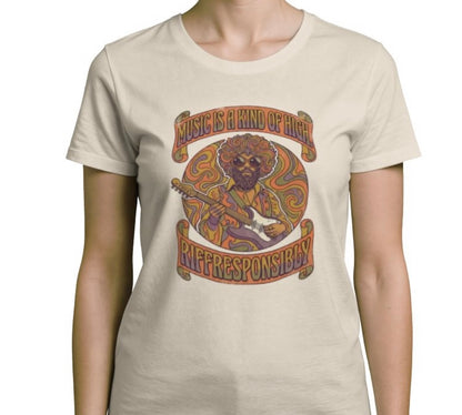 Riff Responsibly | Music Is A Kind Of High T-Shirt Women