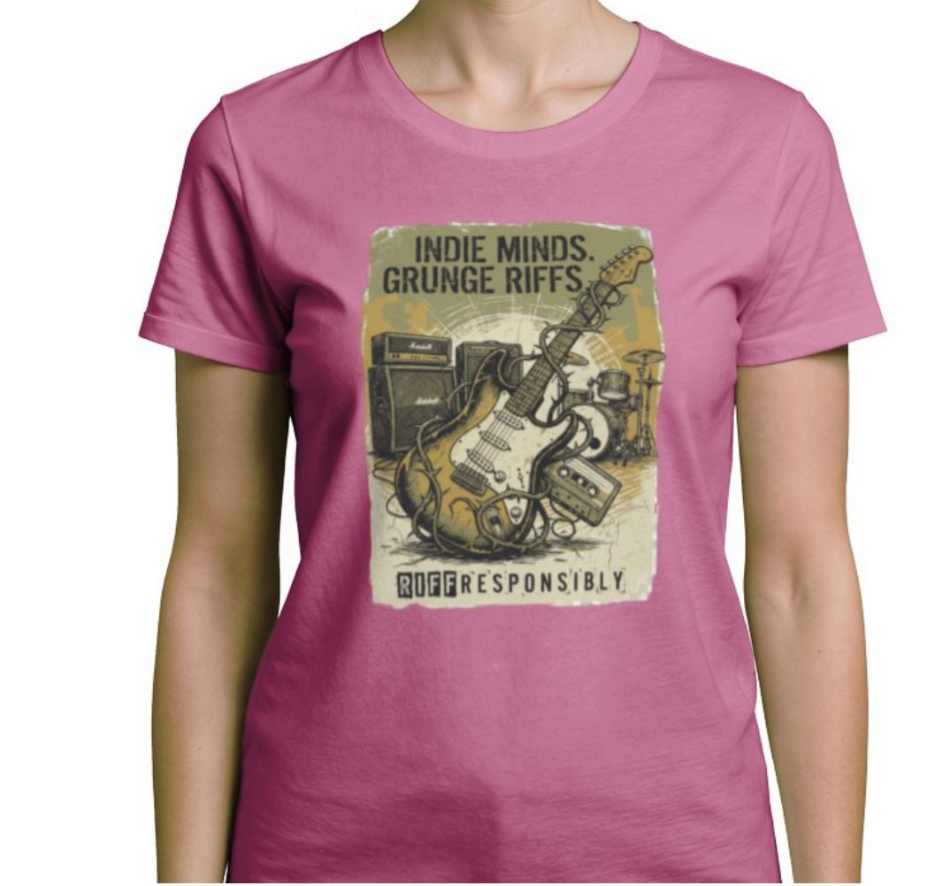Riff Responsibly | Indie Minds Grunge Riffs Women T-Shirt