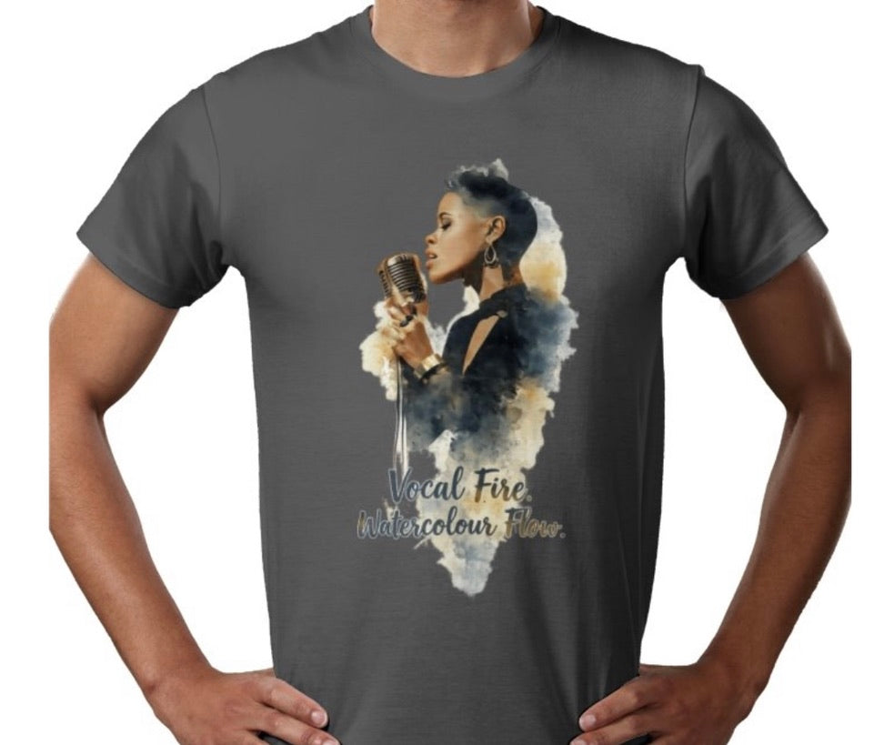 Riff Responsibly | Vocal Fire Watercolour Flow T-Shirt