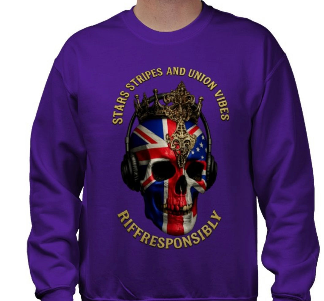 Riff Responsibly | Stars Stripes & Union Vibes Sweatshirt