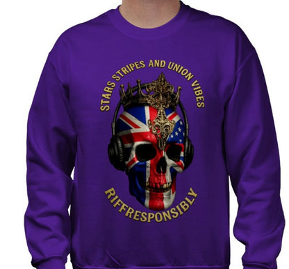Riff Responsibly | Stars Stripes & Union Vibes Sweatshirt