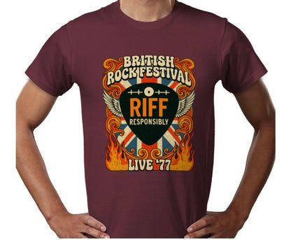 Riff Responsibly | British Rock Festival T-Shirt