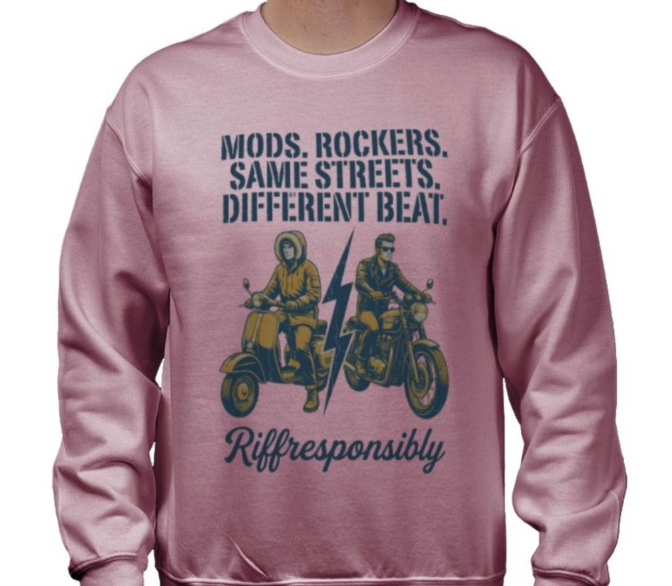 Riff Responsibly | Mod Rockers Same Street Different Beat Sweatshirt