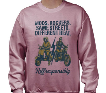 Riff Responsibly | Mod Rockers Same Street Different Beat Sweatshirt