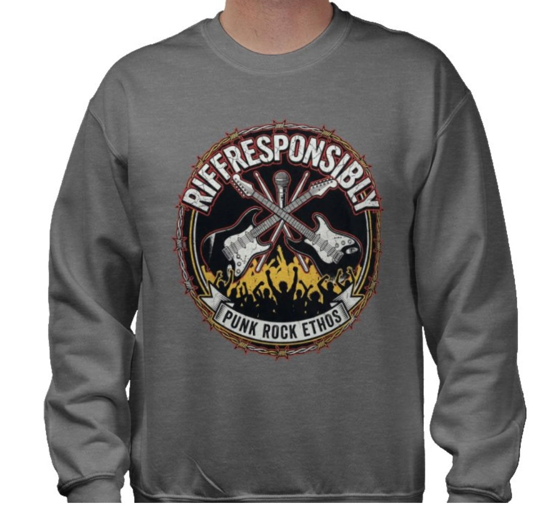 Riff Responsibly | Punk Rock Ethos Sweatshirt