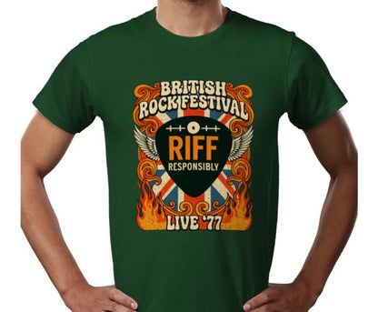 Riff Responsibly | British Rock Festival T-Shirt
