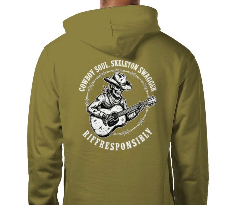 Riff Responsibly | Cowboy Soul Skeleton Swagger Hoodie