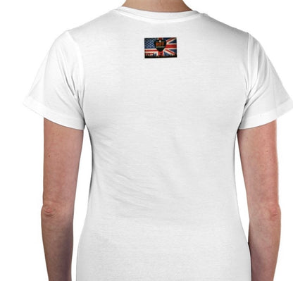 Riff Responsibly | Stars Stripes & Union Vibes V Neck Women T-Shirt