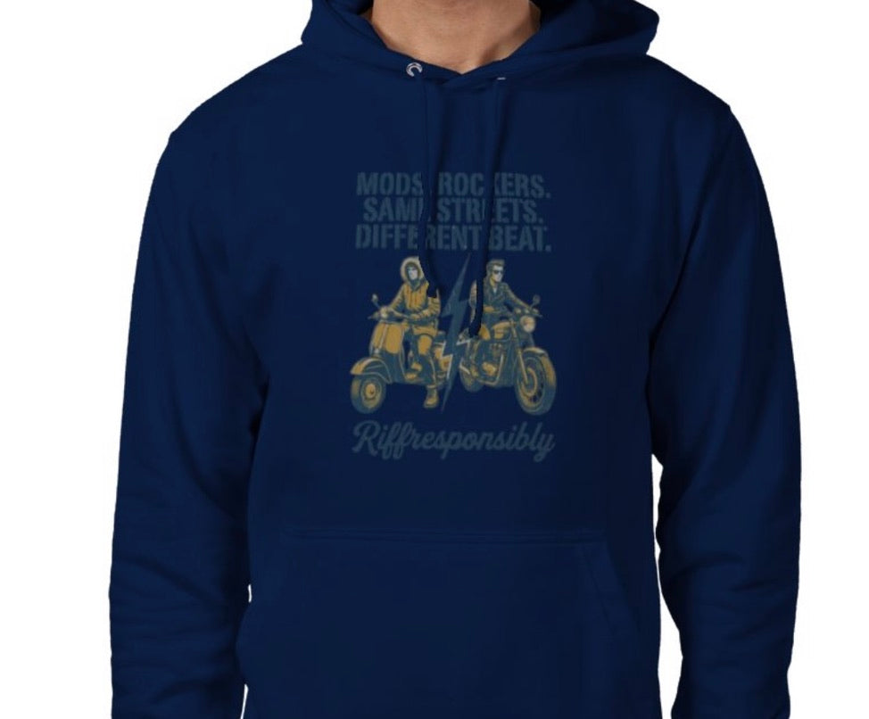 Riff Responsibly | Mod Rockers Same Street Different Beat Hoodie