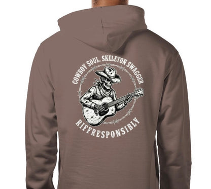 Riff Responsibly | Cowboy Soul Skeleton Swagger Hoodie