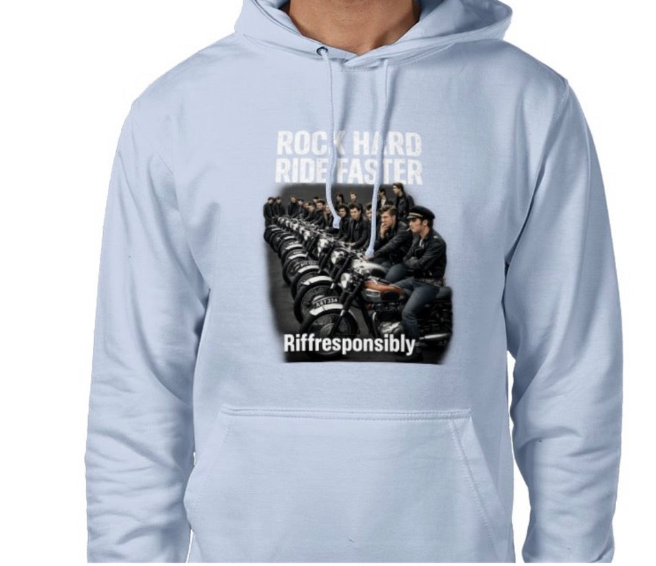 Riff Responsibly | Rock Hard Ride Faster Hoodie