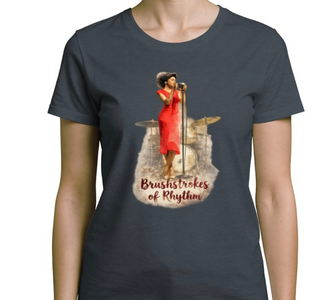 Riff Responsibly | Brushstrokes Of Rhythm T-Shirt Women