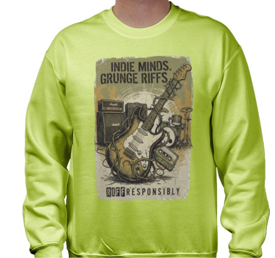 Riff Responsibly | Indie Minds Grunge Riffs Sweatshirt