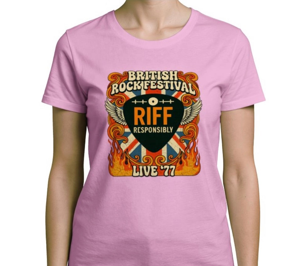 Riff Responsibly | British Rock Festival Women T-Shirt