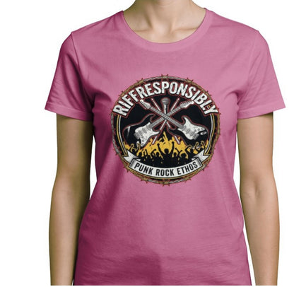 Riff Responsibly | Punk Rock Ethos T-Shirt Women