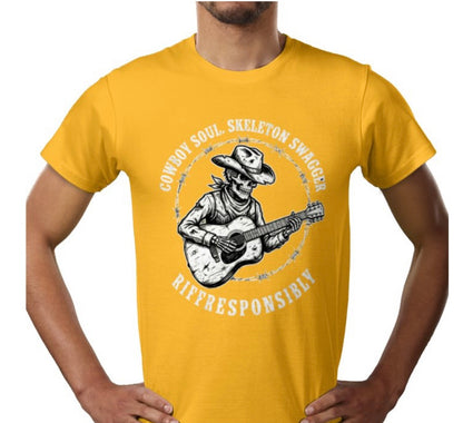 Riff Responsibly | Cowboy Soul Skeleton Swagger T-Shirt