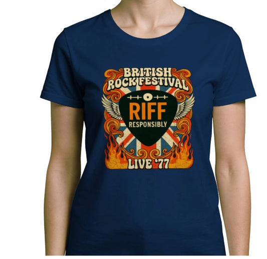 Riff Responsibly | British Rock Festival Women T-Shirt