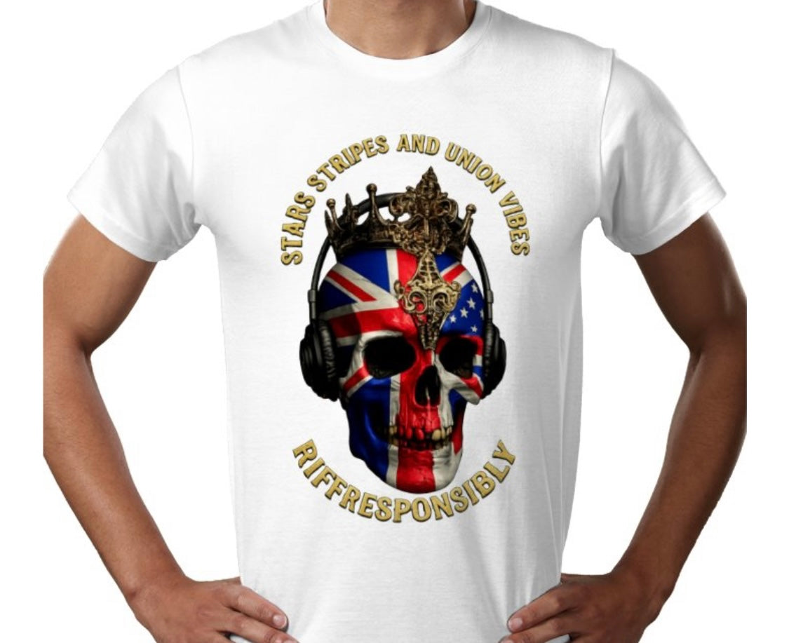 Riff Responsibly | Stars Stripes & Union Vibes T-Shirt