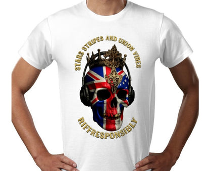 Riff Responsibly | Stars Stripes & Union Vibes T-Shirt