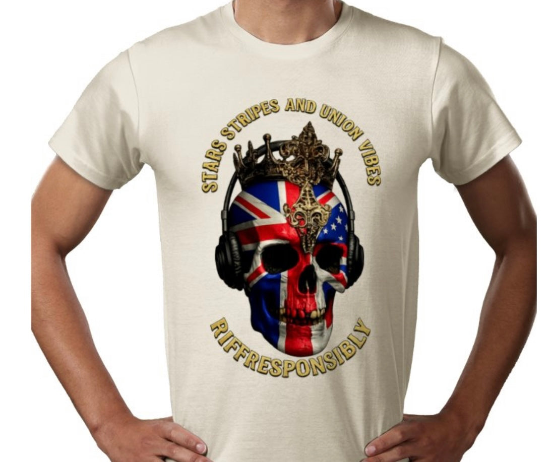 Riff Responsibly | Stars Stripes & Union Vibes T-Shirt