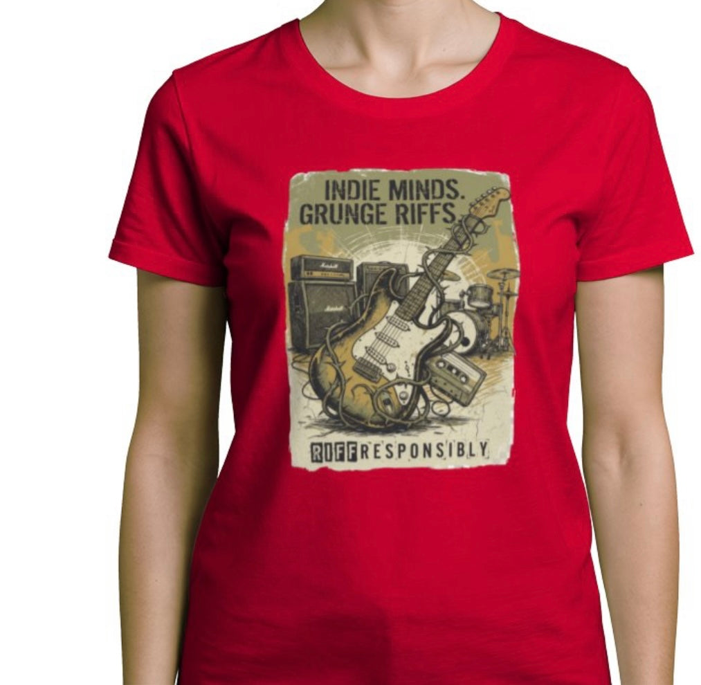 Riff Responsibly | Indie Minds Grunge Riffs Women T-Shirt