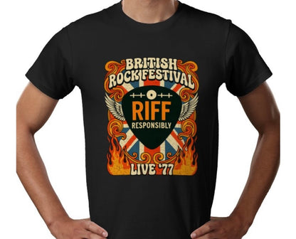 Riff Responsibly | British Rock Festival T-Shirt