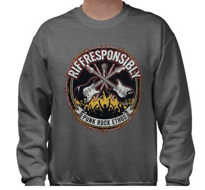 Riff Responsibly | Punk Rock Ethos Sweatshirt
