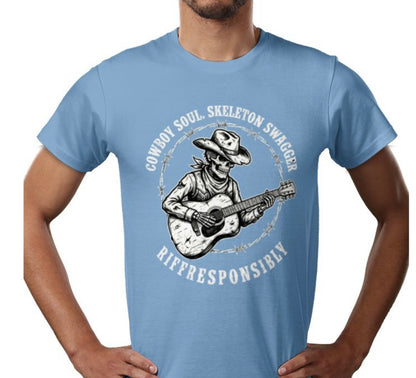 Riff Responsibly | Cowboy Soul Skeleton Swagger T-Shirt