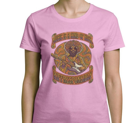 Riff Responsibly | Music Is A Kind Of High T-Shirt Women