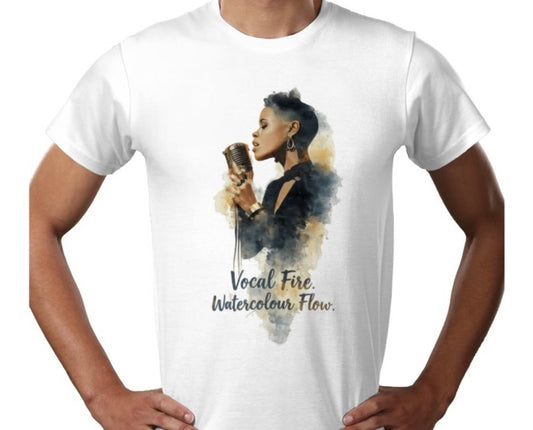 Riff Responsibly | Vocal Fire Watercolour Flow T-Shirt