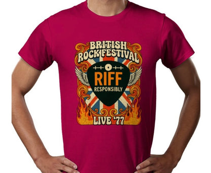 Riff Responsibly | British Rock Festival T-Shirt