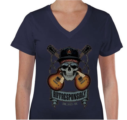 Riff Responsibly | Dead Mans Chords V Neck T-Shirt Women