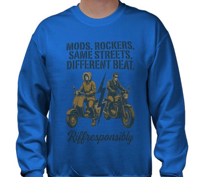 Riff Responsibly | Mod Rockers Same Street Different Beat Sweatshirt
