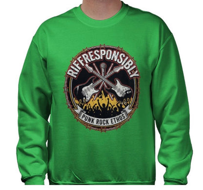 Riff Responsibly | Punk Rock Ethos Sweatshirt