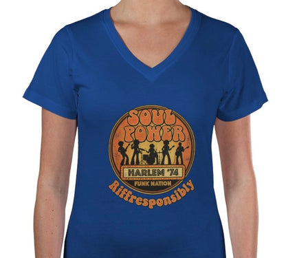 Riff Responsibly | Soul Power Women V Neck T-Shirt