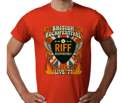 Riff Responsibly | British Rock Festival T-Shirt