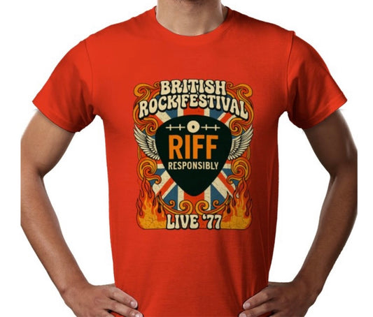 Riff Responsibly | British Rock Festival T-Shirt