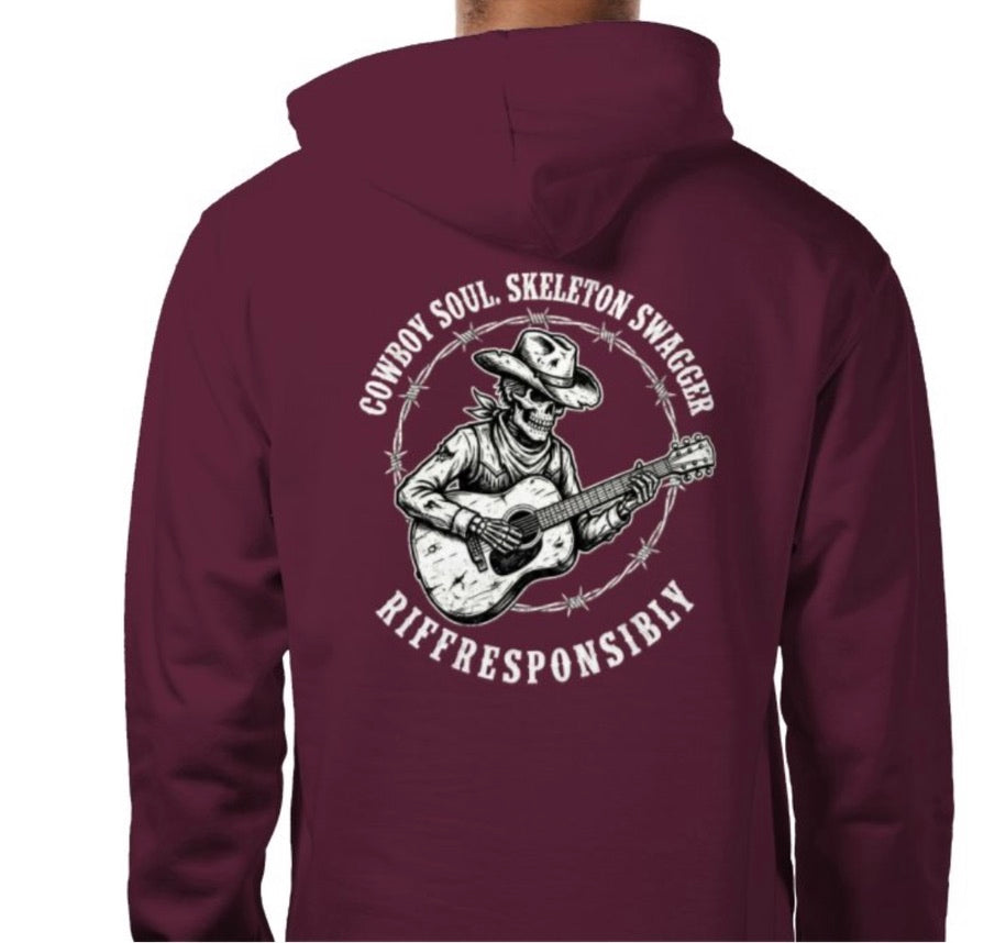 Riff Responsibly | Cowboy Soul Skeleton Swagger Hoodie
