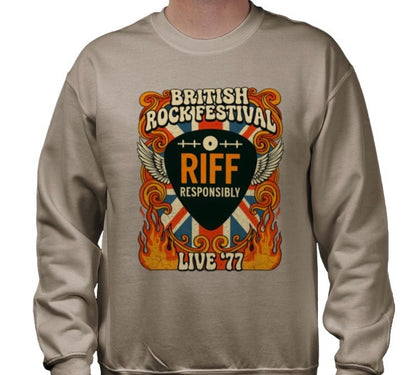 Riff Responsibly | British Rock Festival Sweatshirt