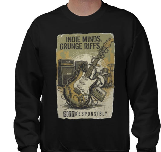 Riff Responsibly | Indie Minds Grunge Riffs Sweatshirt