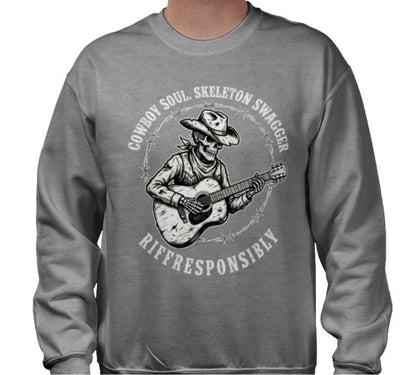 Riff Responsibly | Cowboy Soul Skeleton Swagger Sweatshirt