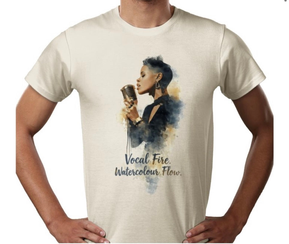 Riff Responsibly | Vocal Fire Watercolour Flow T-Shirt