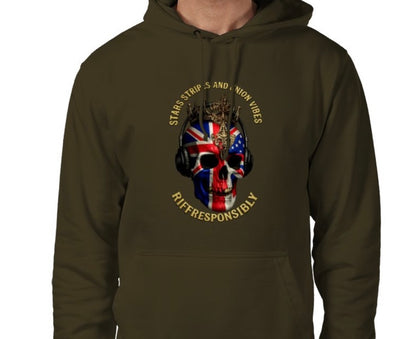 Riff Responsibly | Stars Stripes & Union Vibes Hoodie