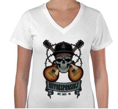 Riff Responsibly | Dead Mans Chords V Neck T-Shirt Women