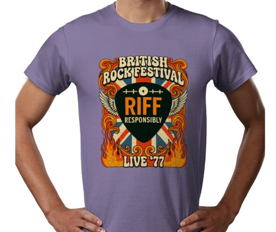 Riff Responsibly | British Rock Festival T-Shirt