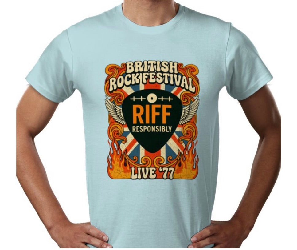 Riff Responsibly | British Rock Festival T-Shirt