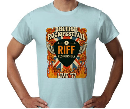 Riff Responsibly | British Rock Festival T-Shirt