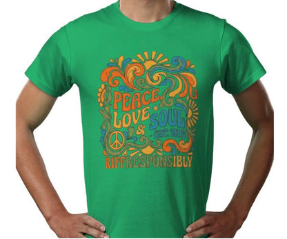 Riff Responsibly | Peace, Love & Soul T-Shirt